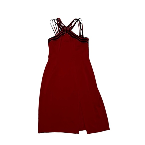 TADASHI SHOJI black with red halter dress!!! - Picture 2 of 6